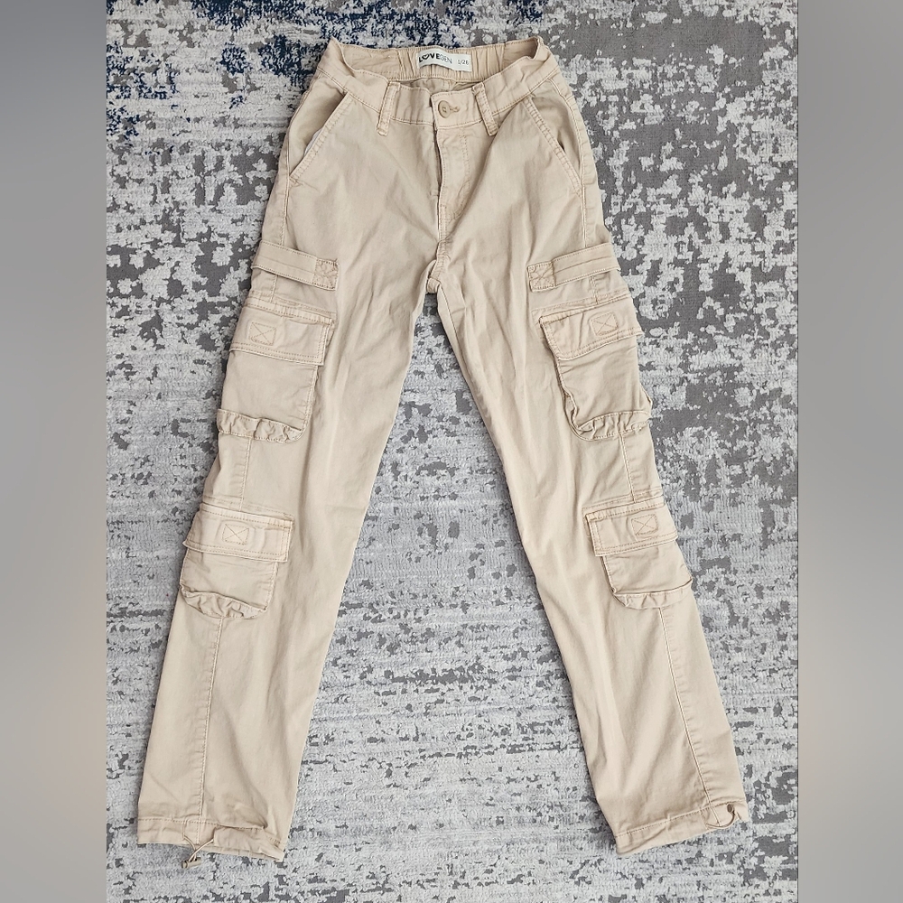 Beige Cargo Pants